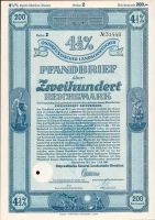Dluhopis Ostpreussischer Landschaftlicher, Königsberg/1940/, 200 Reichsmark 4 1/2%, formát A4