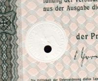 Dluhopis Preussische Landesrentenbank, Berlín/1928/, 100 Goldmark, 4 1/2%, formát A4