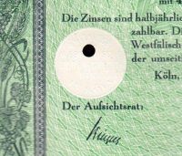 Dluhopis Rheinisch-Westfälische Boden-Credit-Bank in Köln/1940/ 500 Reichsmark, 4%, formát A4
