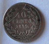 Holandsko 10 Cent 1849
