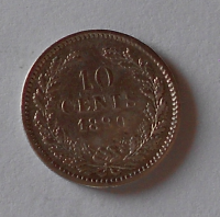 Nizozemí 10 Cent 1890