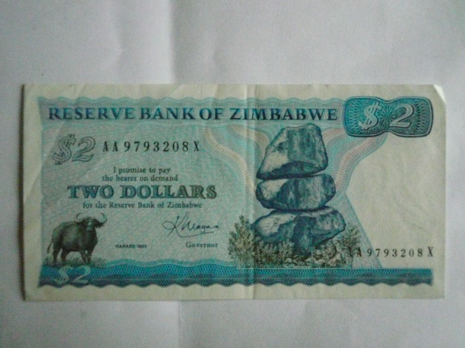 2 Dollar, Zimbabwe, 1983