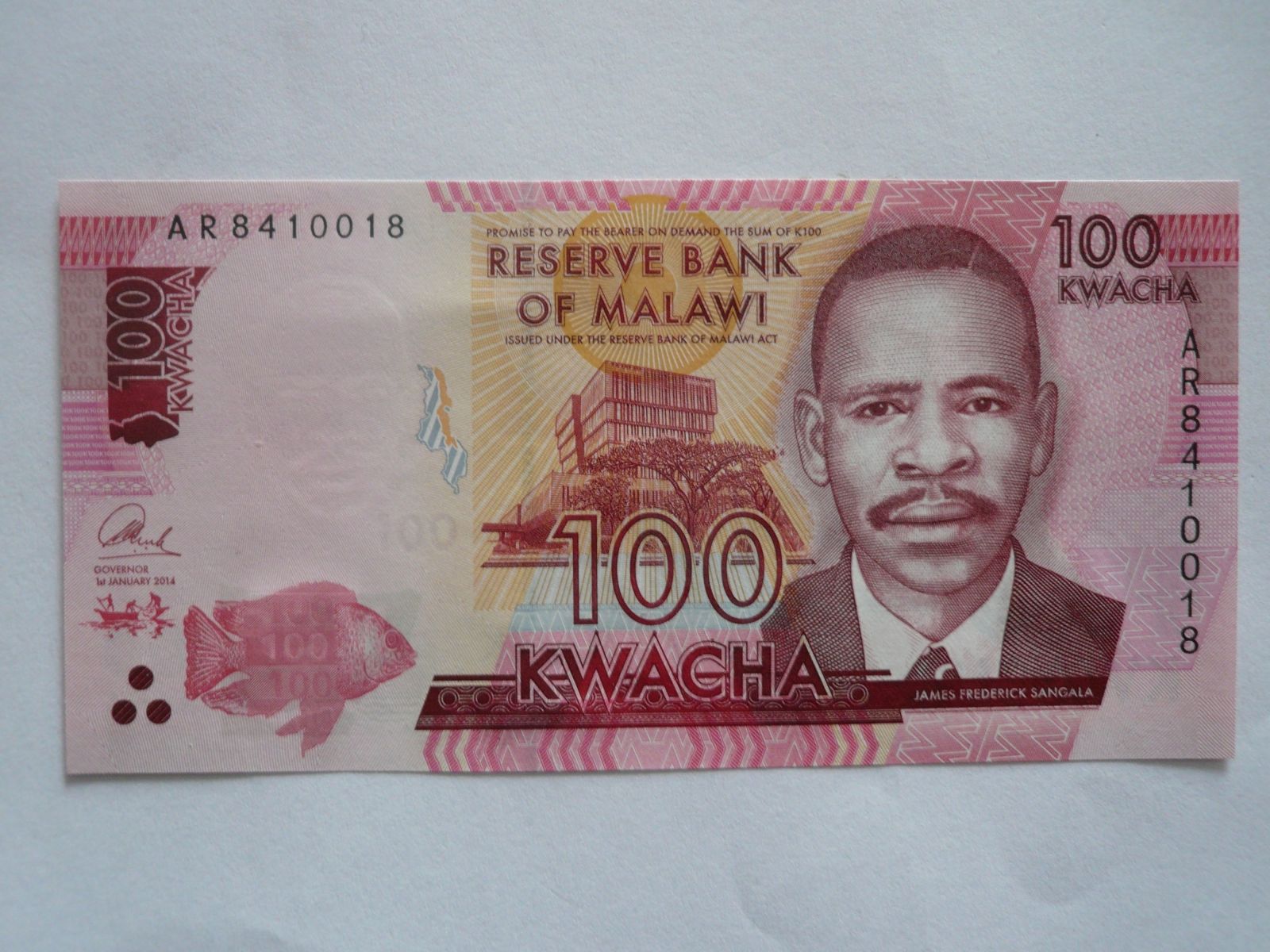 100 Kwacha, Malawi, 2014