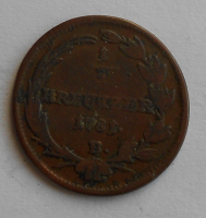 Uhry – 1/2 Krejcar 1781 B Josef II.