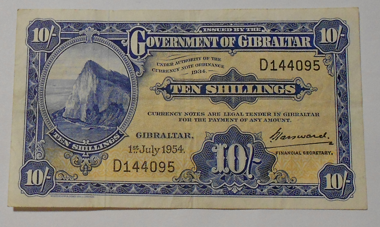 Gibraltar 10 Schilling 1954