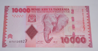 Tanzanie 10 000 Schilingi, slon