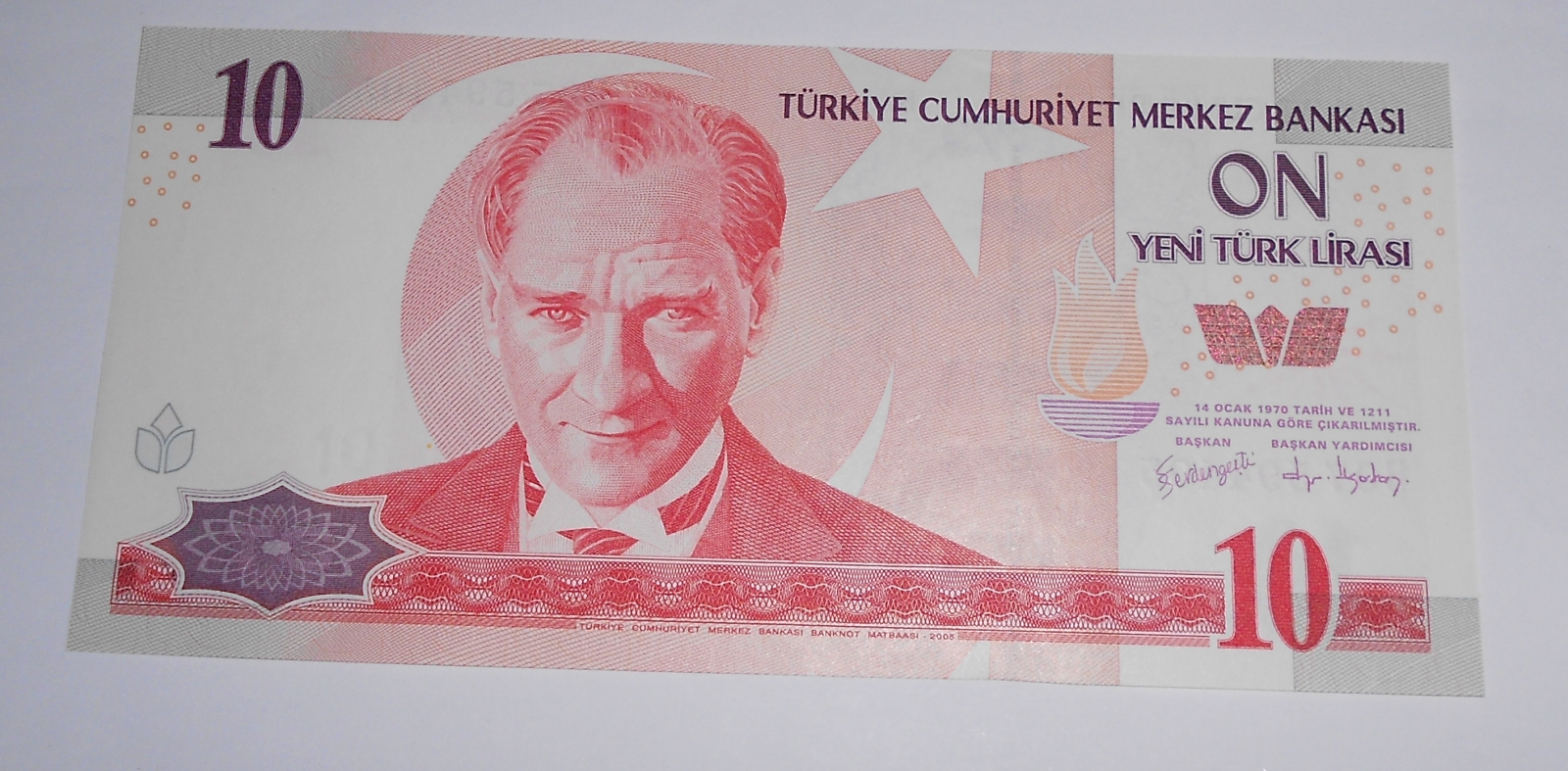 Turecko 10 Lirasi 1970