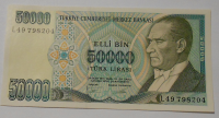 Turecko 50 000 Lirasi 1970