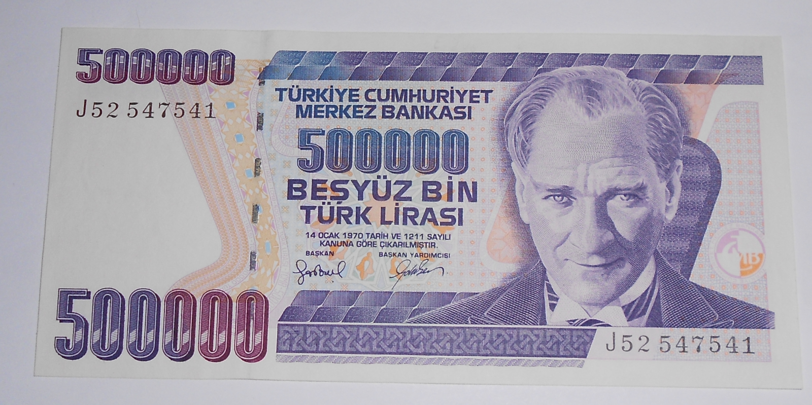 Turecko 500 000 Lira 1970