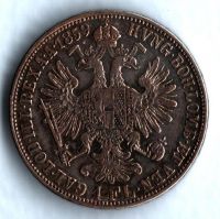 1 Zlatník/Gulden (1859-ražba M), stav 1-/1