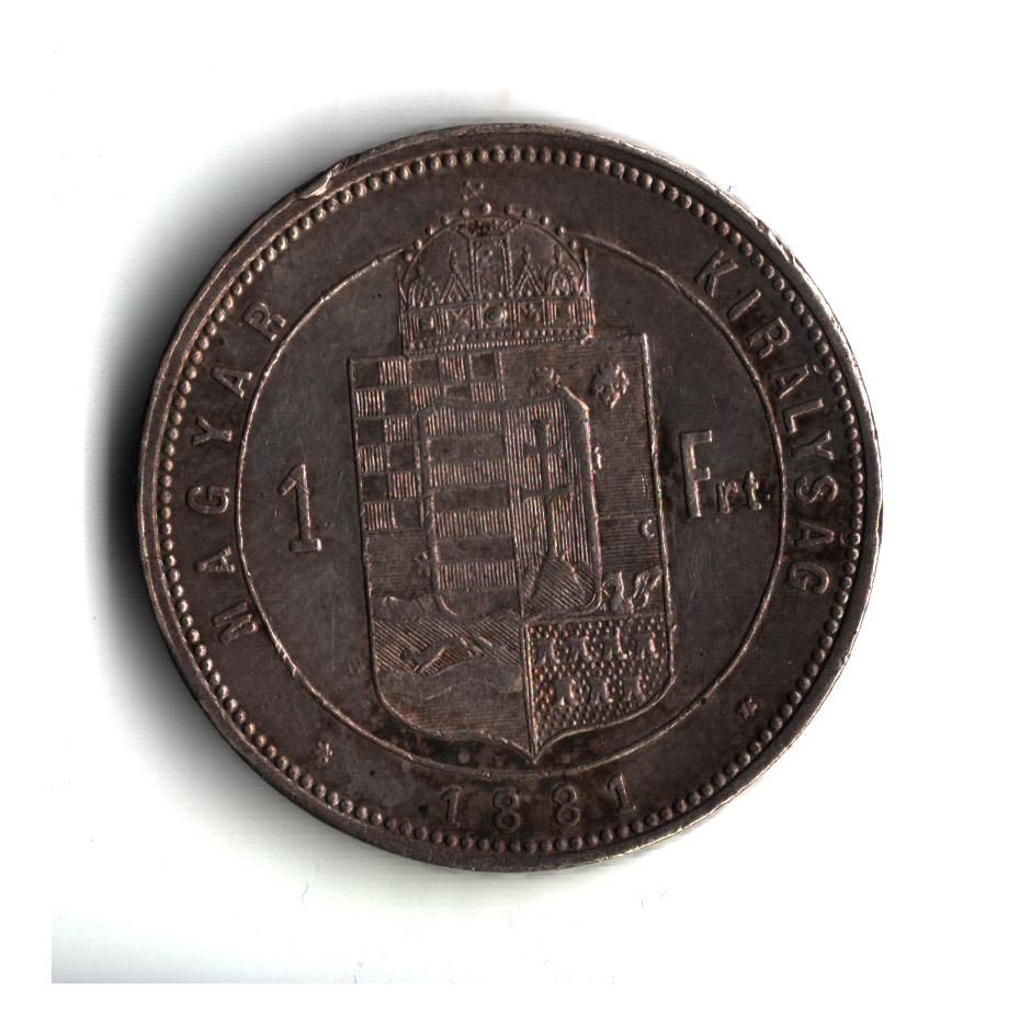 1 Zlatník/Gulden (1881-ražba KB), stav 1+/1+ patina, hr.