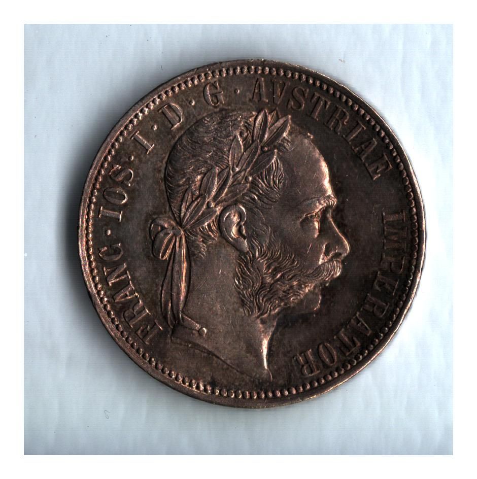 1 Zlatník/Gulden (1887-ražba bz), stav 0/1+ patina
