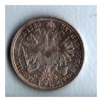 1 Zlatník/Gulden (1889-ražba bz), stav 0/1+ patina, dr.hr.
