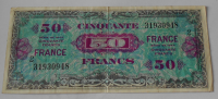 Francie 50 Frank 1944 Vojenská poukázka