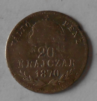 20 Krejcar 1870 GYF Valto Penz