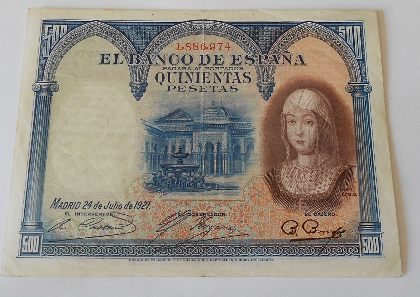 Španělsko 500 Peseta 1927