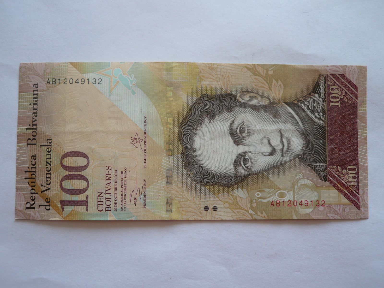 100 Bolivares, 2013 Venezuela