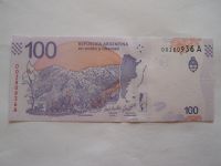 100 Pesos, srnec-fialová, Argentina