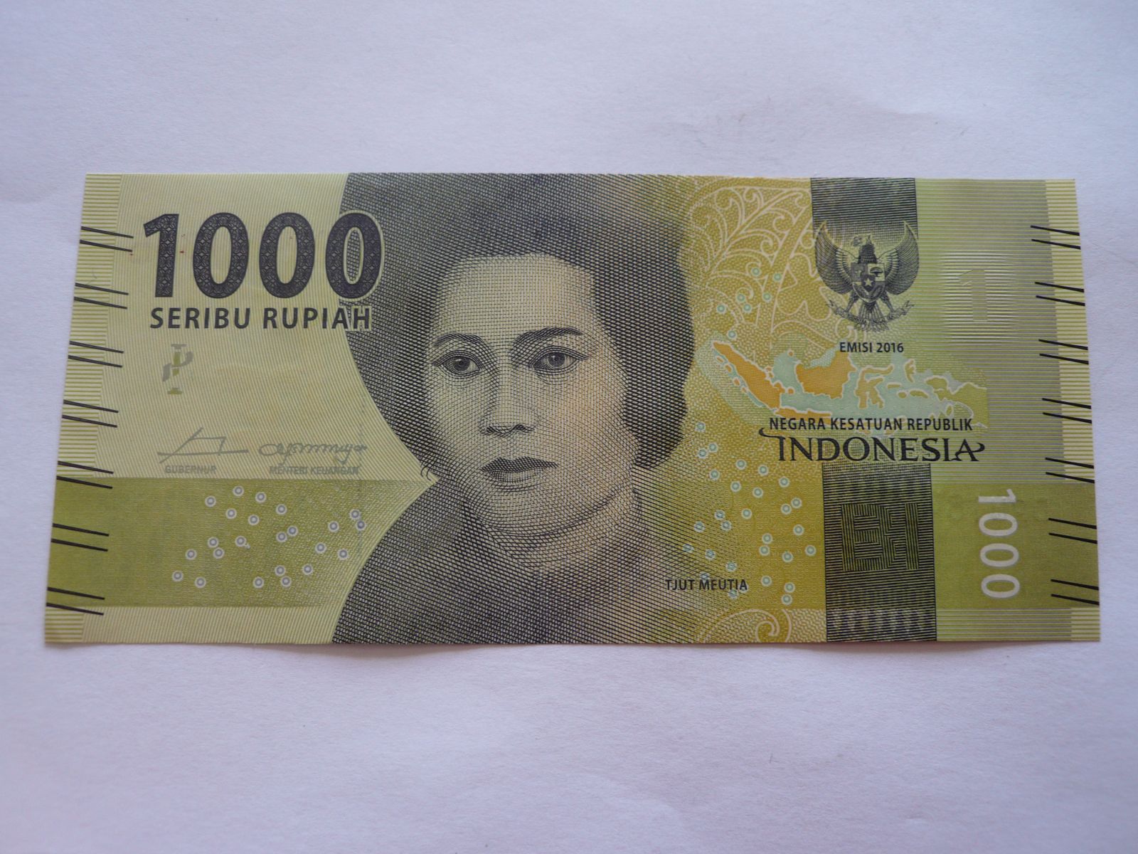 1000 Rupies, 2016, Indonésie