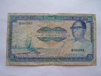 25 Dalasi, modrá+plachetnice, Gambie