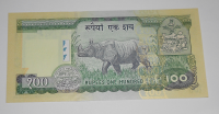 Nepál 100 Rupie Král / Nosorožec