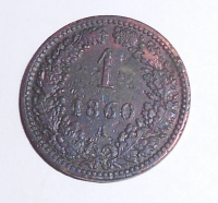 Rakousko 1 Krejcar 1860 A