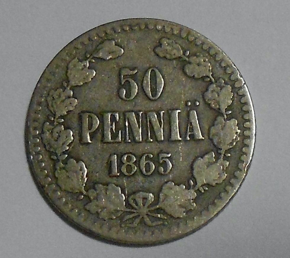 Finsko pod Ruskem 50 Penia 1865