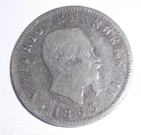Itálie 1 Lira 1865