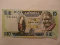 10 Kwacha, modrá, Zambie