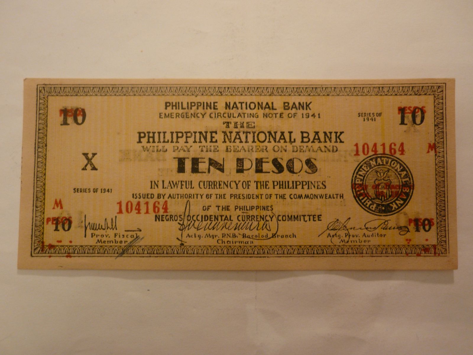 10 Pesos, 1941, Filipíny