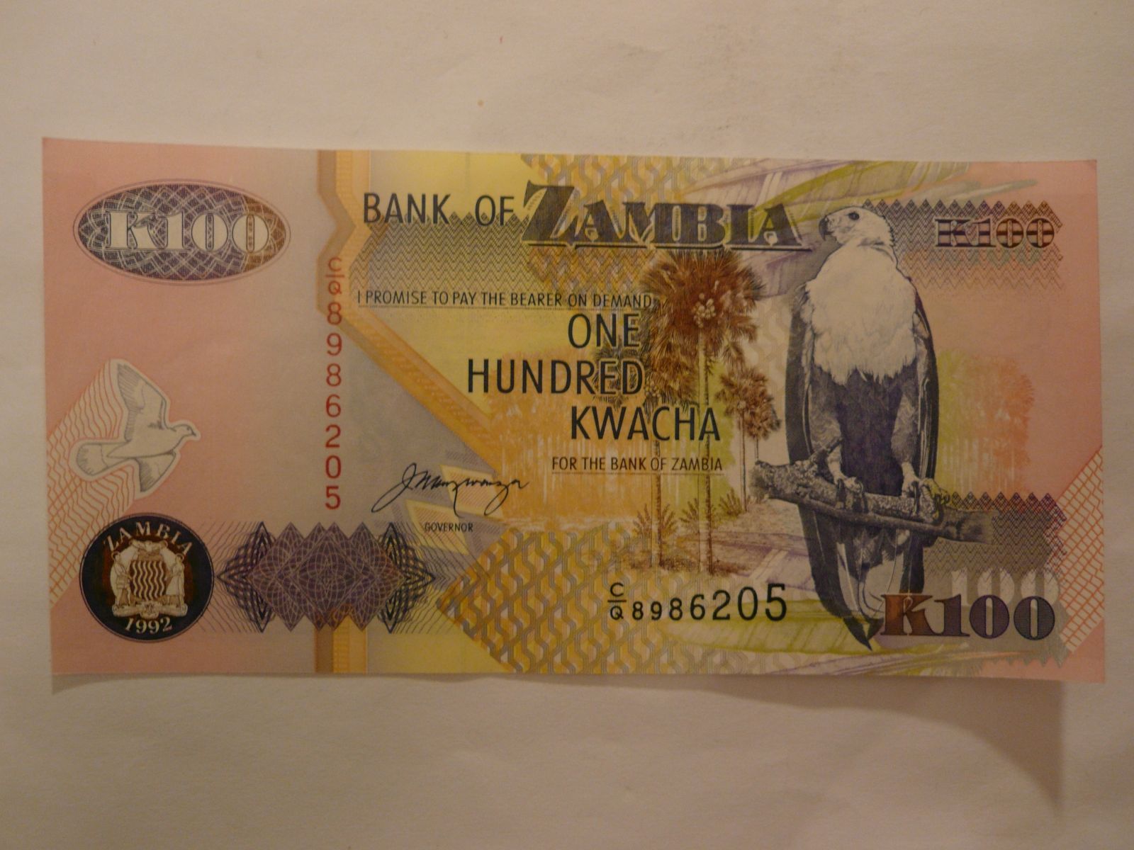 100 Kvacha, 1992, Zambie