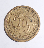 Německo Složenina ze 2 mincí 10 Pfenik + 2 Pfenik 1924