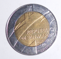San Marino 500 Lira 1990