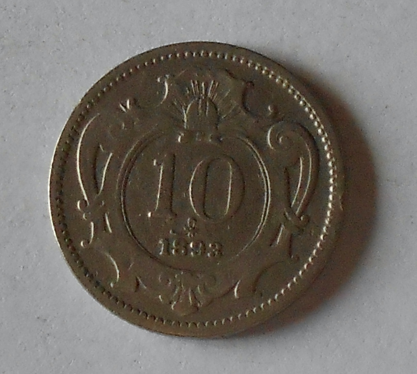 Rakousko 10 Haléř 1893