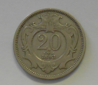 Rakousko 20 Haléř 1893