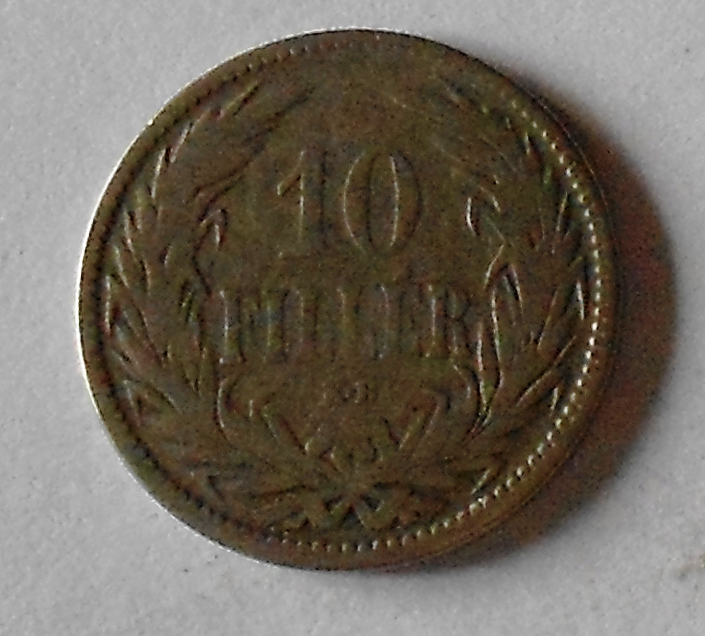 Uhry 10 Fillér 1892 KB