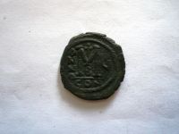Follis rok 4, Justin II., 565-78, mincovna Constantinopolis, Byzanc