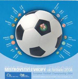 Ročníková sada oběžných mincí ČR (2004-Mistrovství Evropy ve fotbale), stavy 0/0