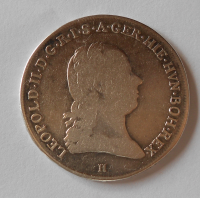 Rakousko 1/2 Tolar 1791 H Leopold II.