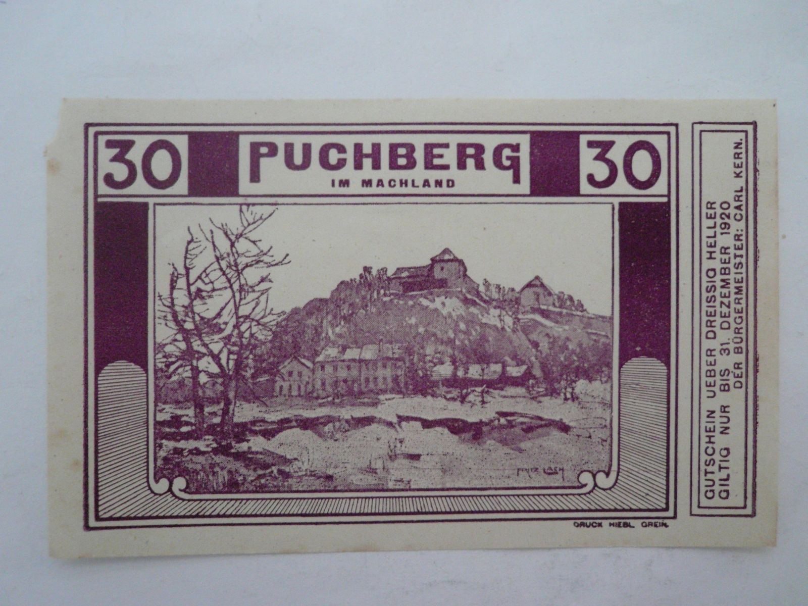 30 Heller, Puchberg, Rakousko