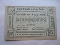 50 Heller, 1920, Brunnethal, Rakousko