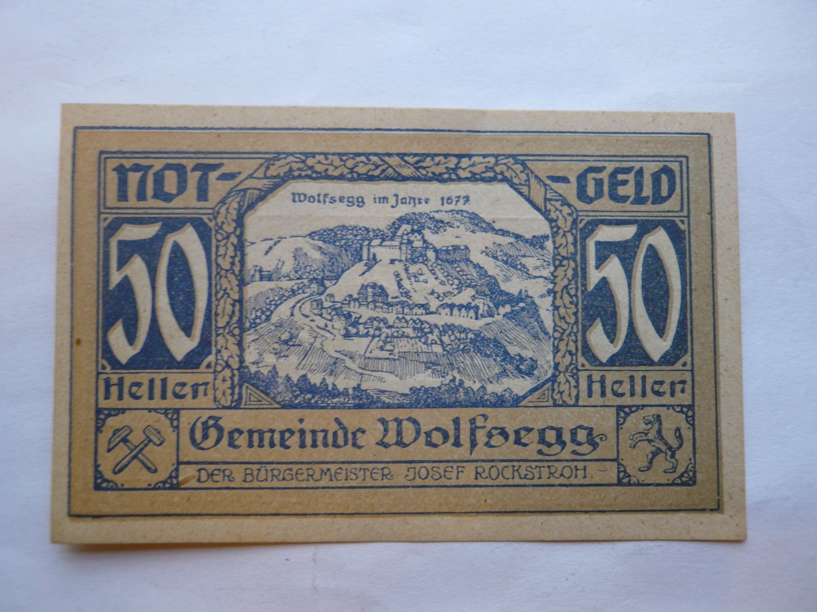 50 Heller, Wofsegg, Rakousko