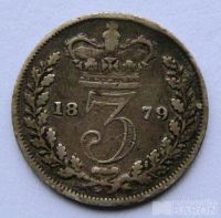 Anglie 3 Pence 1879  Viktorie