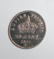 Francie 20 Cent 1867 Napoleon III.