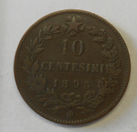 Itálie 10 Centesimi 1893