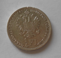 Rakousko 1/4 Zlatník/Gulden 1863 V