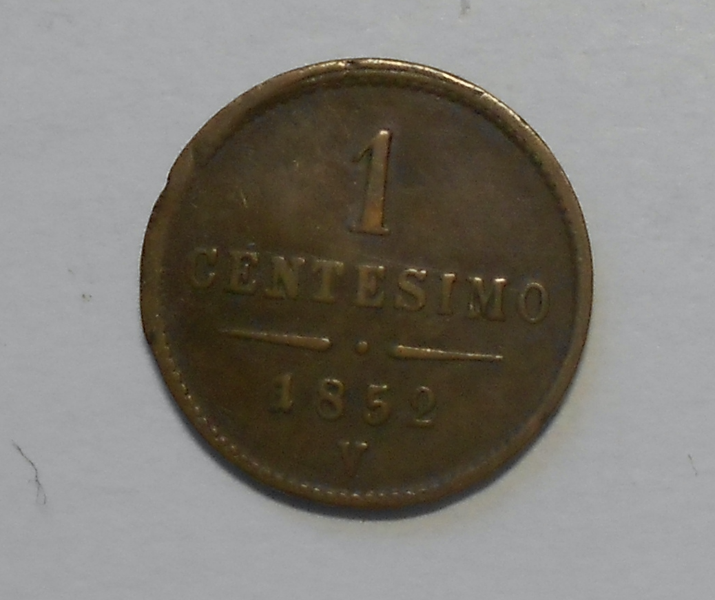 Rakousko 1 Centesimi 1852 V