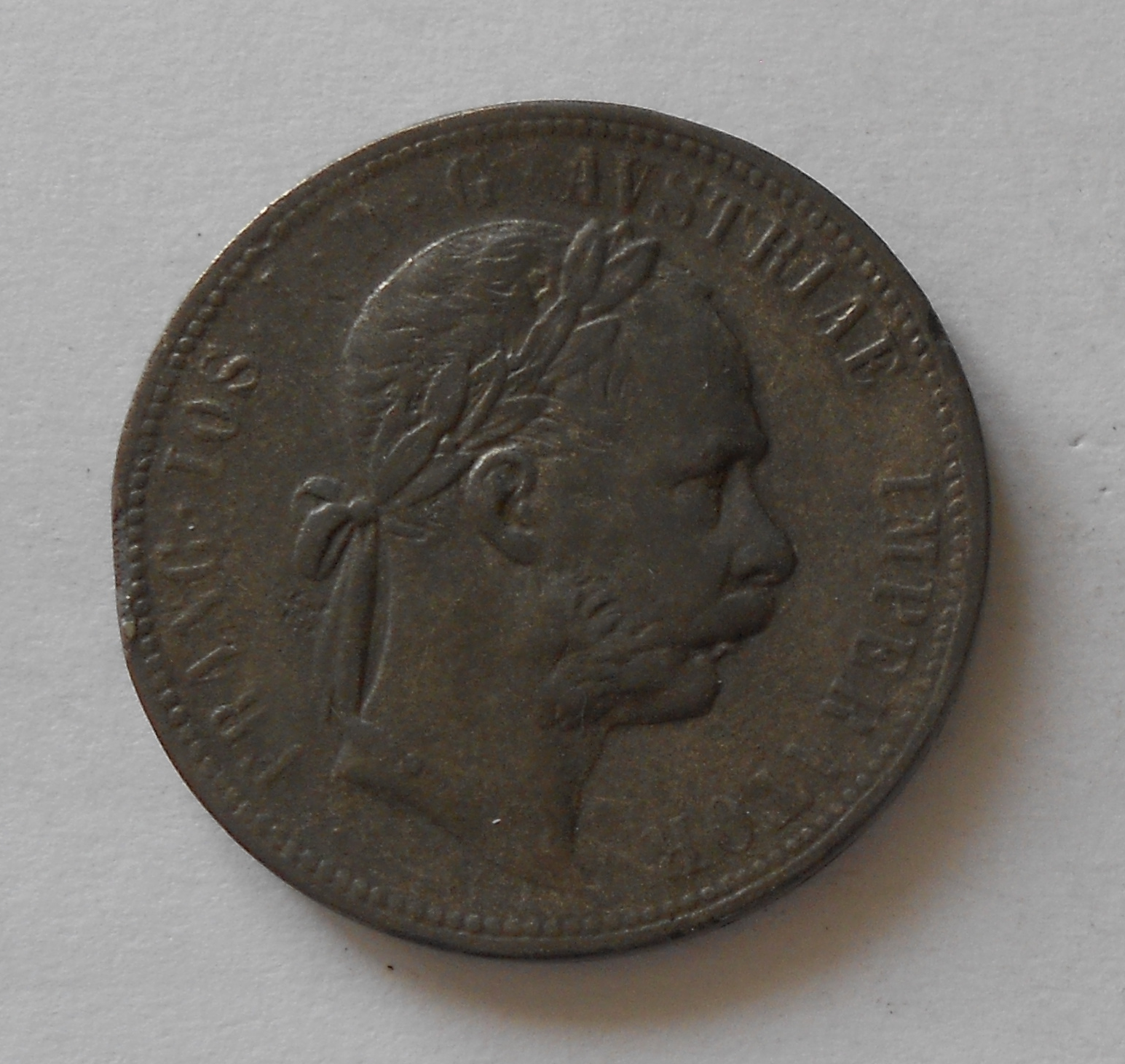 Rakousko 1 Zlatník/Gulden 1877, dobové falzum