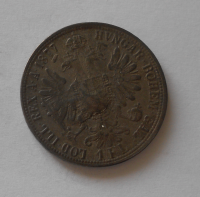 Rakousko 1 Zlatník/Gulden 1877, dobové falzum
