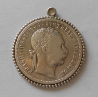 Rakousko 1 Zlatník/Gulden 1881, dobové ouško